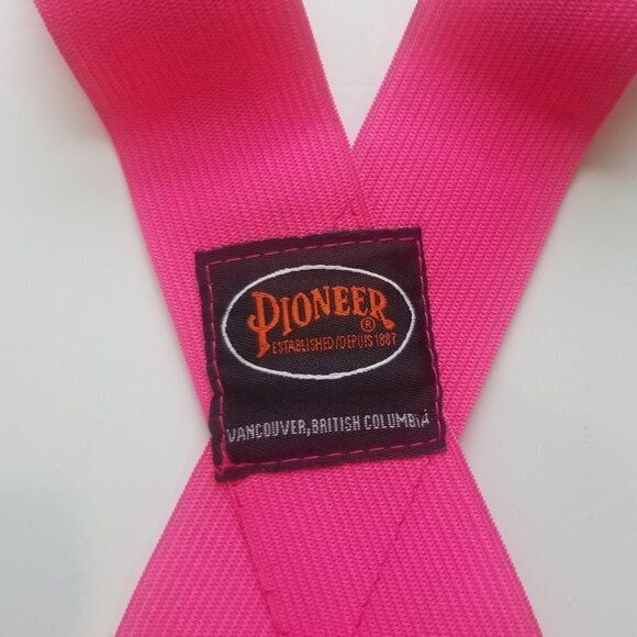 Safety Workbelt HI Viz Suspenders Reflective One Size Adjustable Pink with Grey - Picture 3 of 7